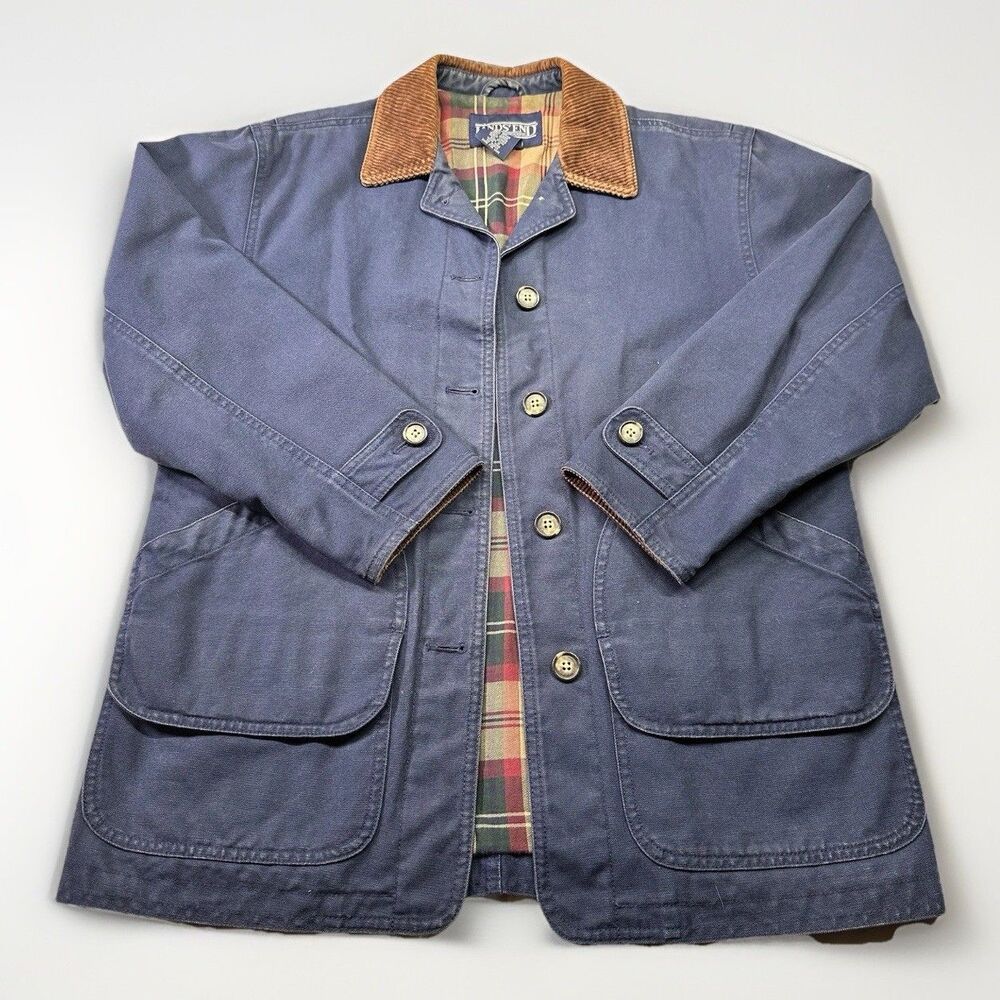 Women's Barn/Chore Navy Jacket with Corduroy Collar